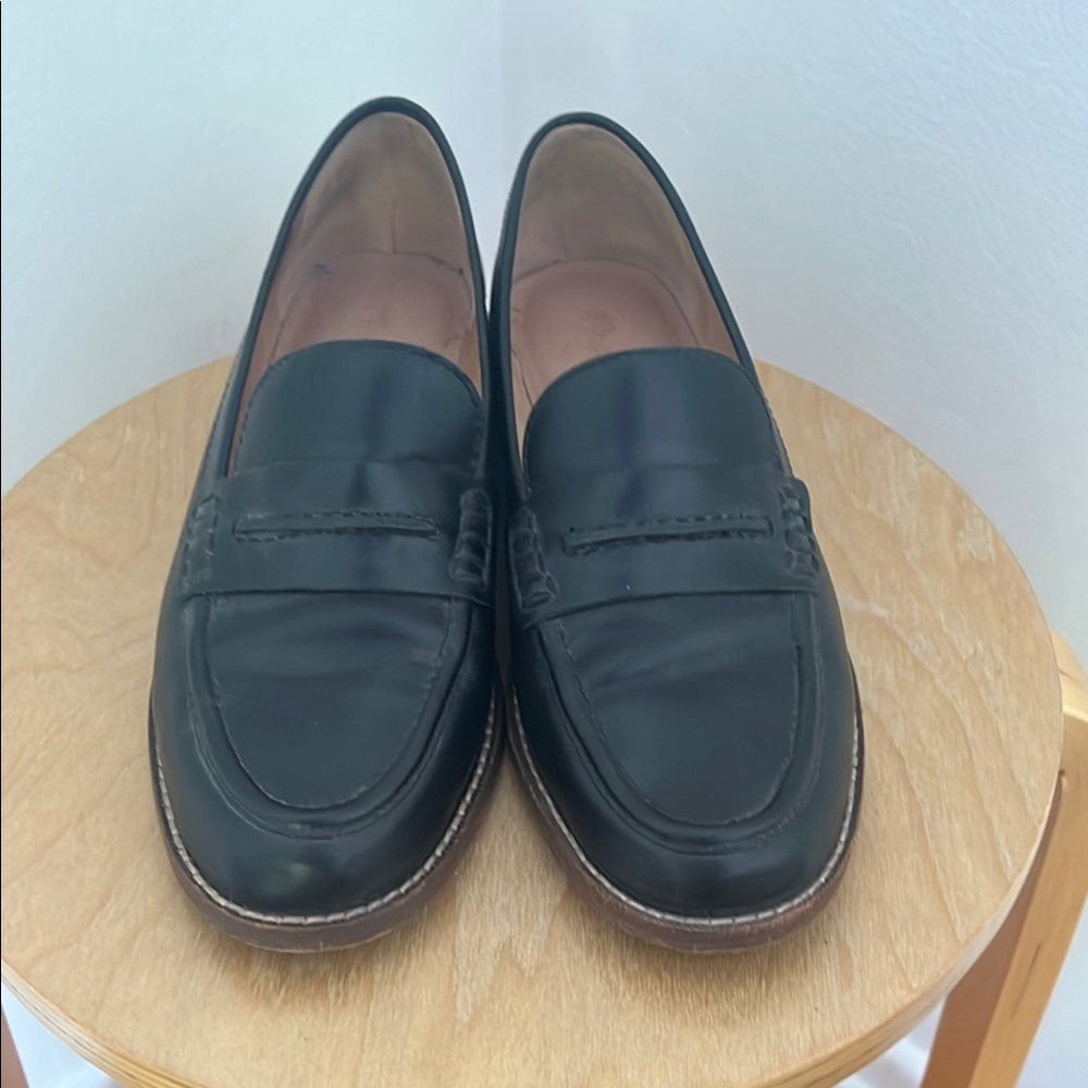 Madewell Black Leather Loafers 8